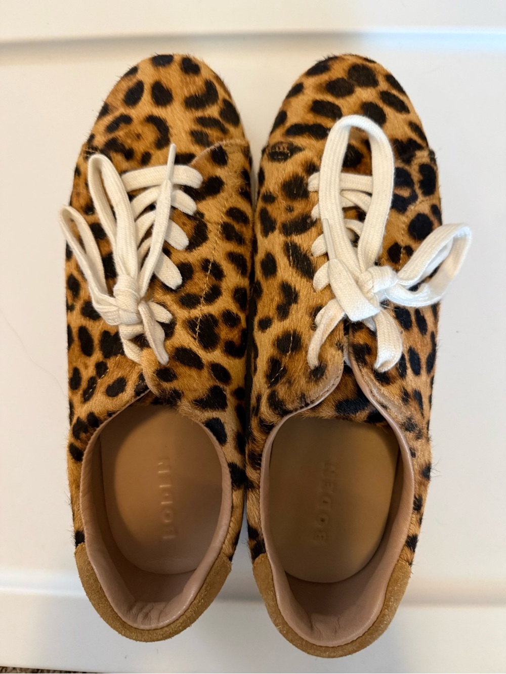 Boden Leather Flatform Sneakers Size 42